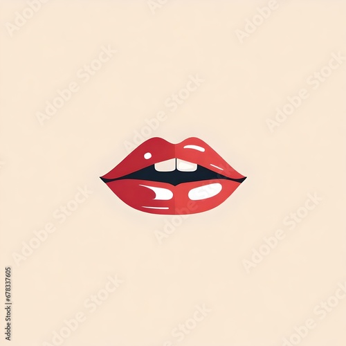 An illustration of a woman's full pouty lips