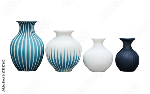 Beautiful Chicvase Set Isolated On a Clear Surface or PNG Transparent Background.