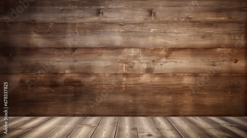 Background and texture of old wood stripe decorative fence wall surface