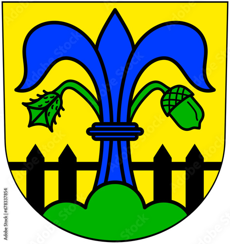 Coat of arms of the city of Alfdorf. Germany