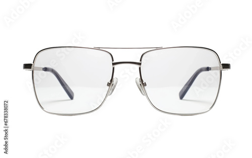 Clear Optics Transparent Glasses Isolated On a Clear Surface or PNG Transparent Background.