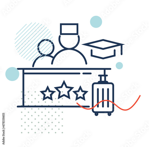 Hotel Management Education Courses - Stock Icon