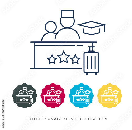 Hotel Management Education Courses - Stock Icon