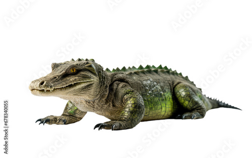 Monster Crawling Crocodile Plushie in Stunning Color on a Clear Surface or PNG Transparent Background. © Usama