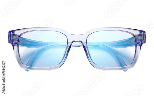 Crystal Clarity Eyewear Bright Spectacles in Beautiful Design on a Clear Surface or PNG Transparent Background.