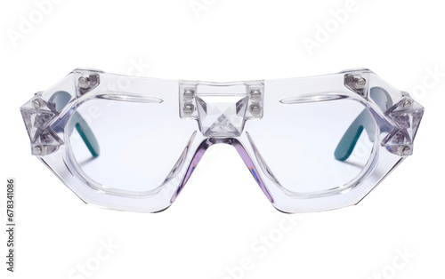 Crystal Optics Glasses in Shinning Dimond Style on a Clear Surface or PNG Transparent Background.