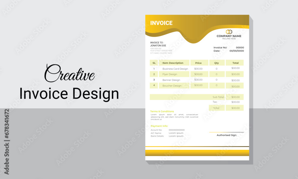 invoice design, business invoice template, invoice design template