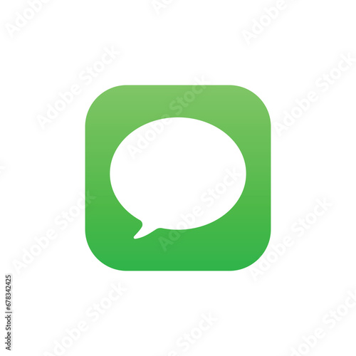 Messages app icon icon isolated on white background. Chat bubble symbol modern, simple, vector, icon for website design, mobile app, ui. Vector Illustration