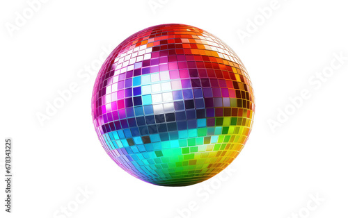 Dizzy Dancers Disco Ball in Beautiful Design on a Clear Surface or PNG Transparent Background.