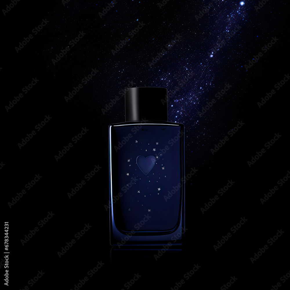 perfume bottle isolated on black cosmetics - by generative ai perfume bottle isolated on black cosmetics - by generative ai