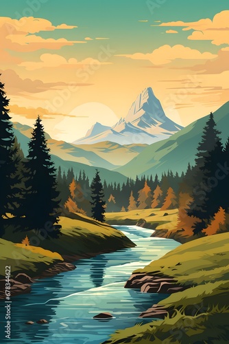 Stunning Zermatt Switzerland Poster Design