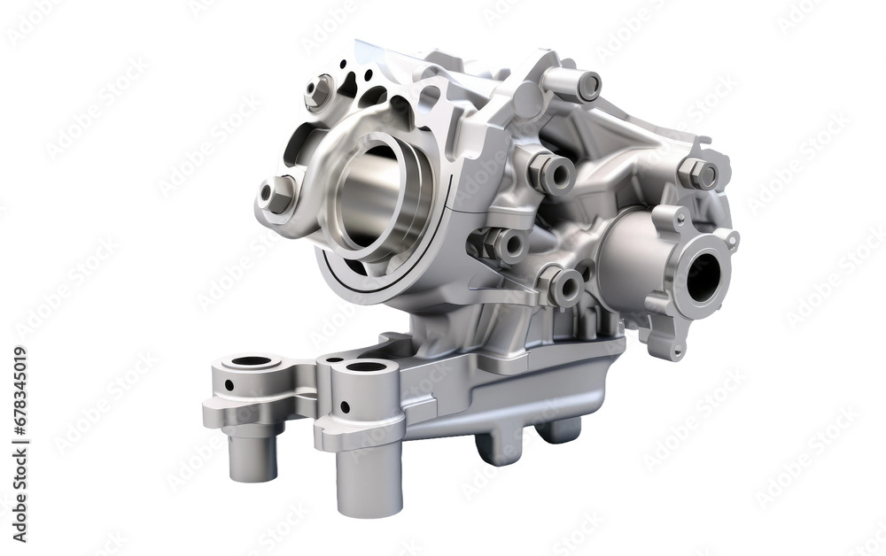 Updated Engine Mount in Technological World on a Clear Surface or PNG Transparent Background.