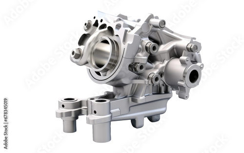 Updated Engine Mount in Technological World on a Clear Surface or PNG Transparent Background.