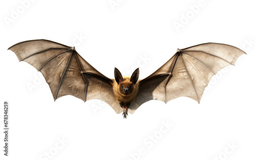 Bat Flapping Looking monster on a Clear Surface or PNG Transparent Background.