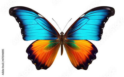 Fluttering Butterfly in Beautiful Color on a Clear Surface or PNG Transparent Background. © Usama