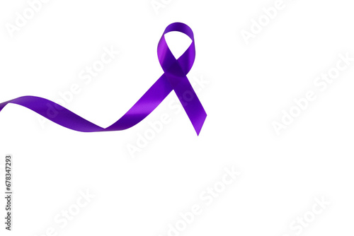 Purple Awareness Ribbon Isolated Background