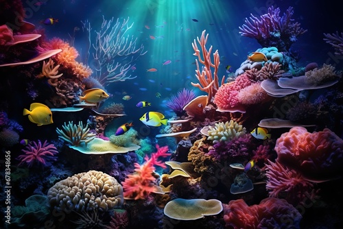 Fototapeta Naklejka Na Ścianę i Meble -  coral reef with fish
