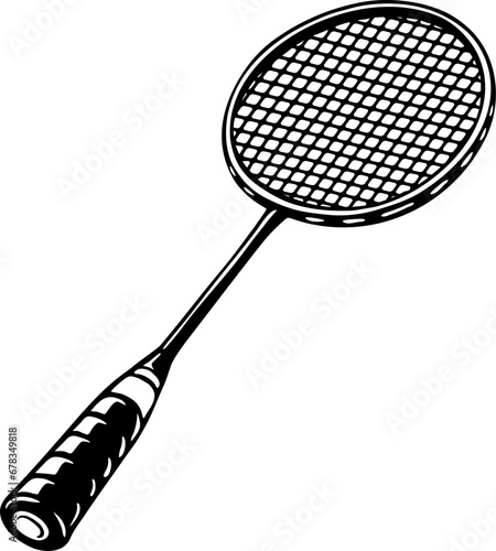 badminton racket isolated