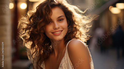 France woman in her 20s with a bright smile
