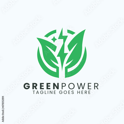 Technology Logo Design with Tree Branches , Circuit Board logo with nature