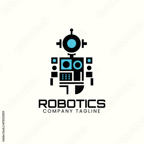 Robotics logo design template