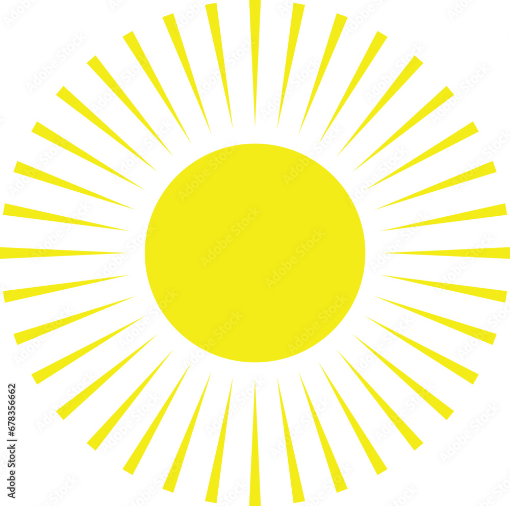 Sun Vector illustration Yellow Sun Vector illustration Yellow