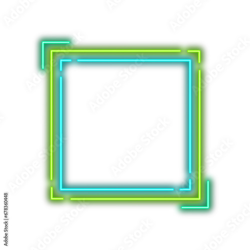 Neon Border Square Frame