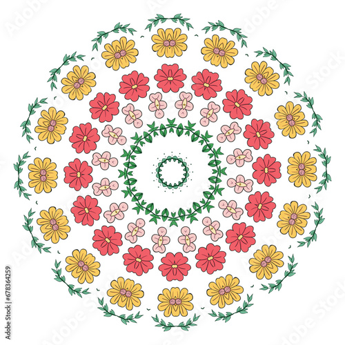 The Abstract Floral Mandala Illustration