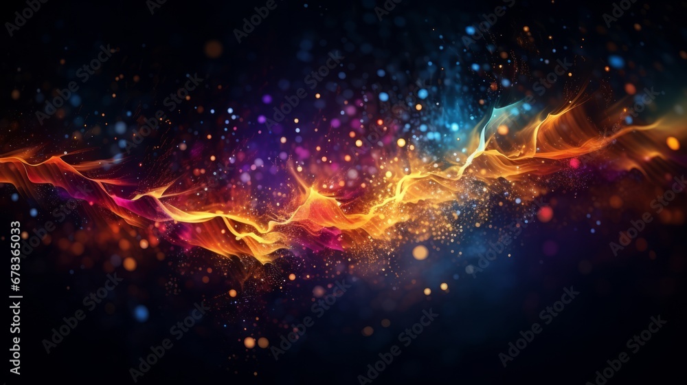 A colorful abstract background with bright lights A colorful abstract background with bright lights