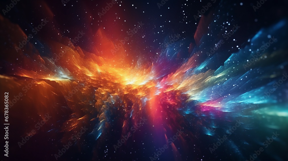 Obraz premium A colorful space filled with stars and clouds