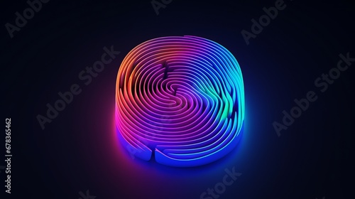 Wallpaper Mural A fingerprint on a dark background Torontodigital.ca