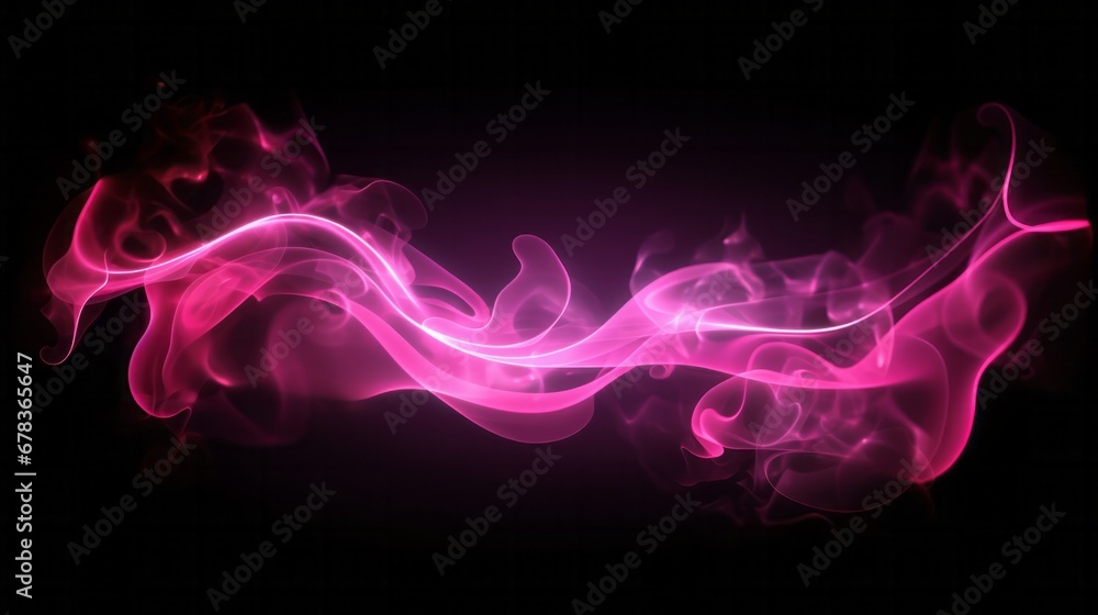 Fototapeta premium Pink smoke on a black background