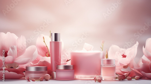 Wallpaper Mural A table topped with lots of different types of skin care products Torontodigital.ca