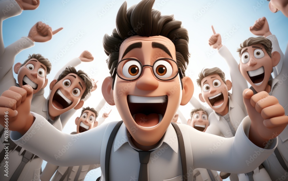 cartoon 3d characters wonder face expression cartoon 3d characters wonder face expression