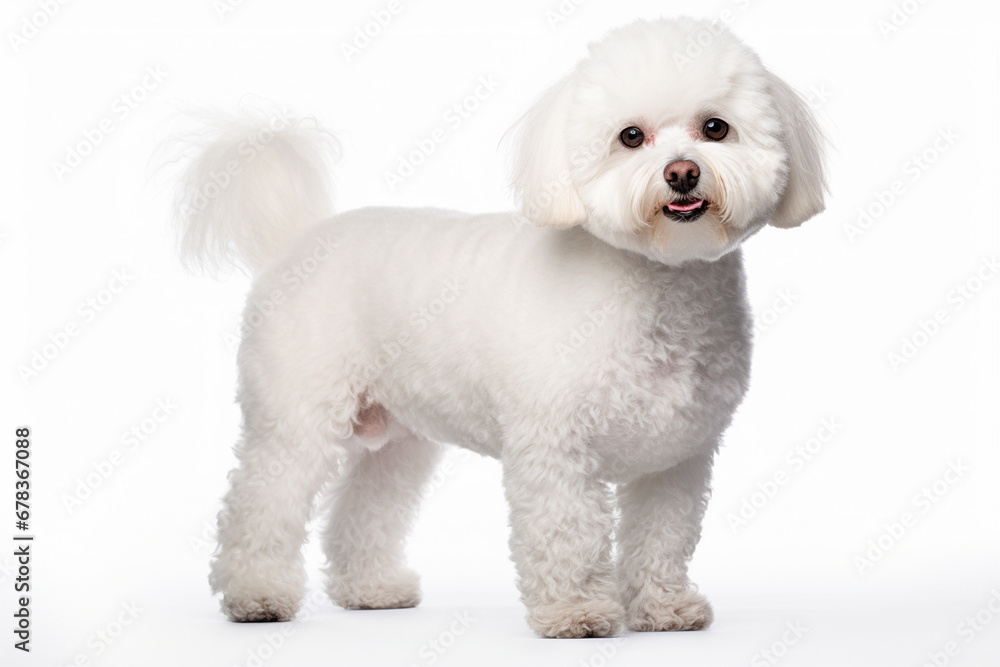 photo with white background of a bichon frize dog photo with white background of a bichon frize dog