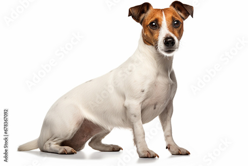 Fotografie, Obraz photo with white background of a jack russell dog