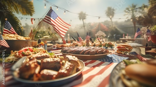 A fourth of July BBQ party celebration