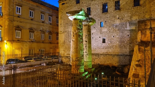 Taranto - Italy - Resti del Tempio Dorico - In the evening in the old town photo