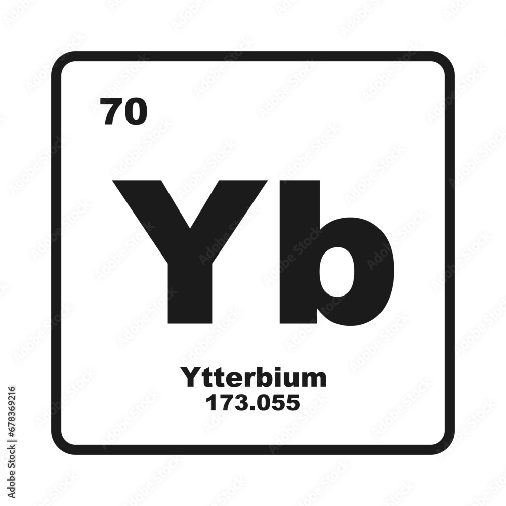 Ytterbium element icon Ytterbium element icon
