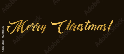 Merry Christmas quote for card. Hand drawn modern calligraphy . Vector illustration of handwritten lettering