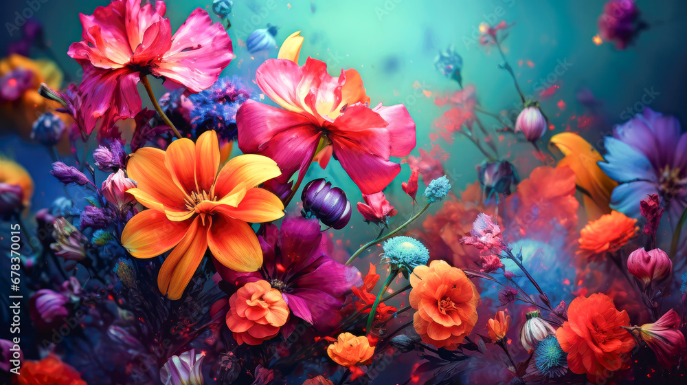 colorful flowers colorful flowers