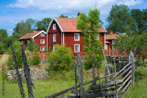 Historical hamlet in Stensjo by, Sweden photo