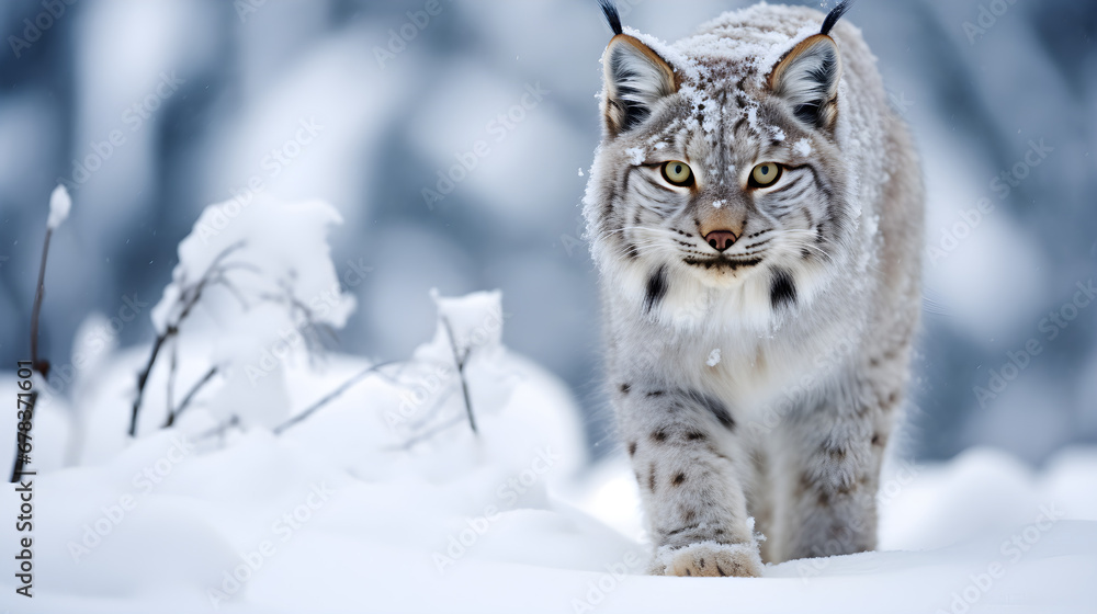 Fototapeta premium Lynx in the Snow