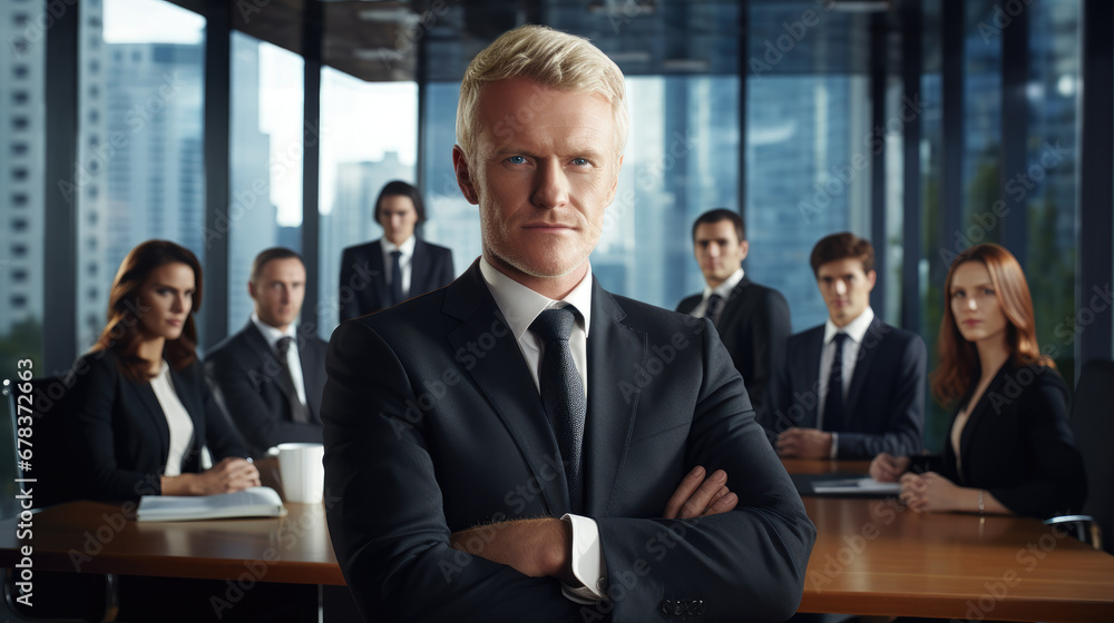 business man and his team in a meeting room, successful, business business man and his team in a meeting room, successful, business