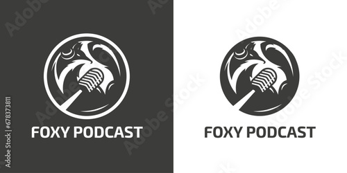 Foxy podcast logo template