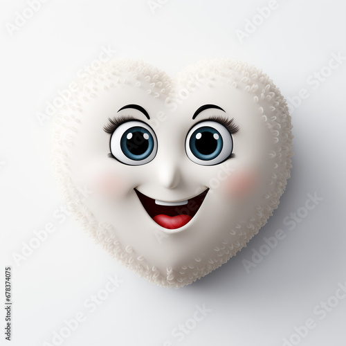 A heartwarming emote featuring a smiling face with heart-shaped eyes and blushing cheeks. The emote communicates a sense of being love-struck, capturing the joy and excitement of Valentine's Day.