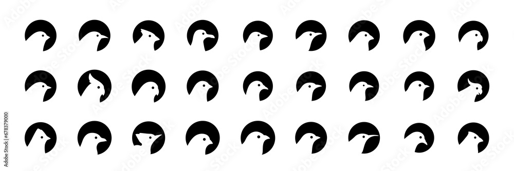 kind of animals birds flat modern minimal icon set collection sign symbol logo design vector illustration kind of animals birds flat modern minimal icon set collection sign symbol logo design vector illustration