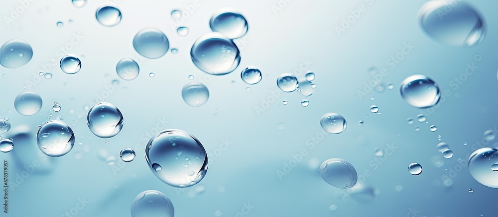 Blue and gray drops create a abstract background
