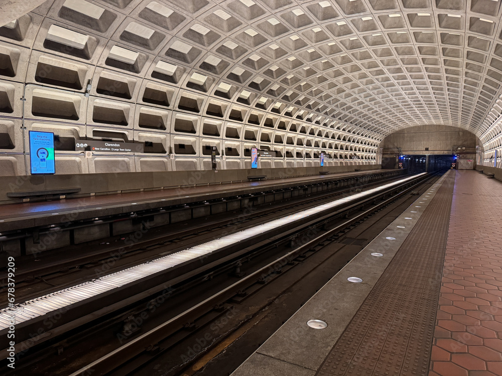Arlington, Virginia November 11, 2023 Inside the Clarendon Metro