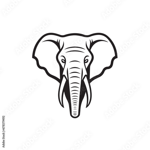 Elephant in cartoon  doodle style. 2d vector illustration in logo  icon style. AI Generative